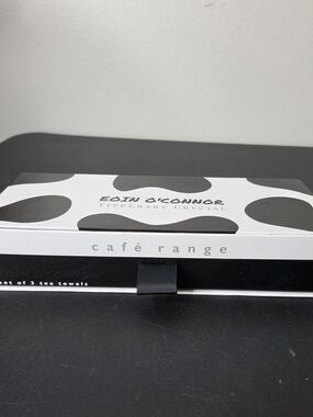 Eoin O'Connor Tipperary Crystal Café Range Tea Towels - Black & White